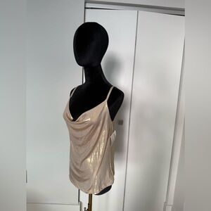 NWT Biblò (Italian brand) Zara inspired metallic gold t-shirt ONE size